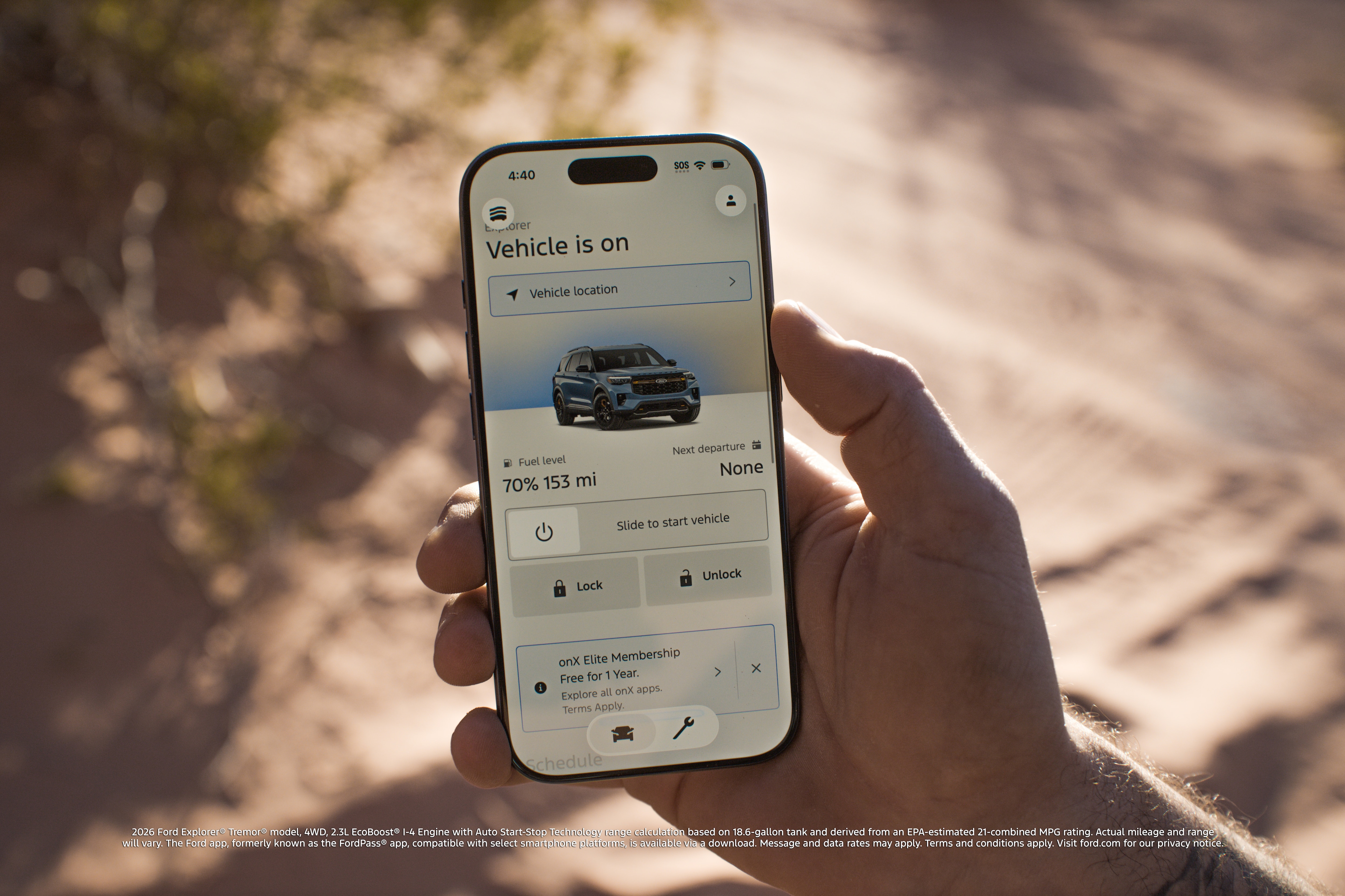 The onX suite of apps can help Ford customers get outside and fully utilize their vehicle’s off-road capability.  
